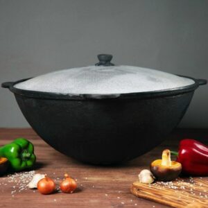 А072 Казан чугунный с крышкой 12л.